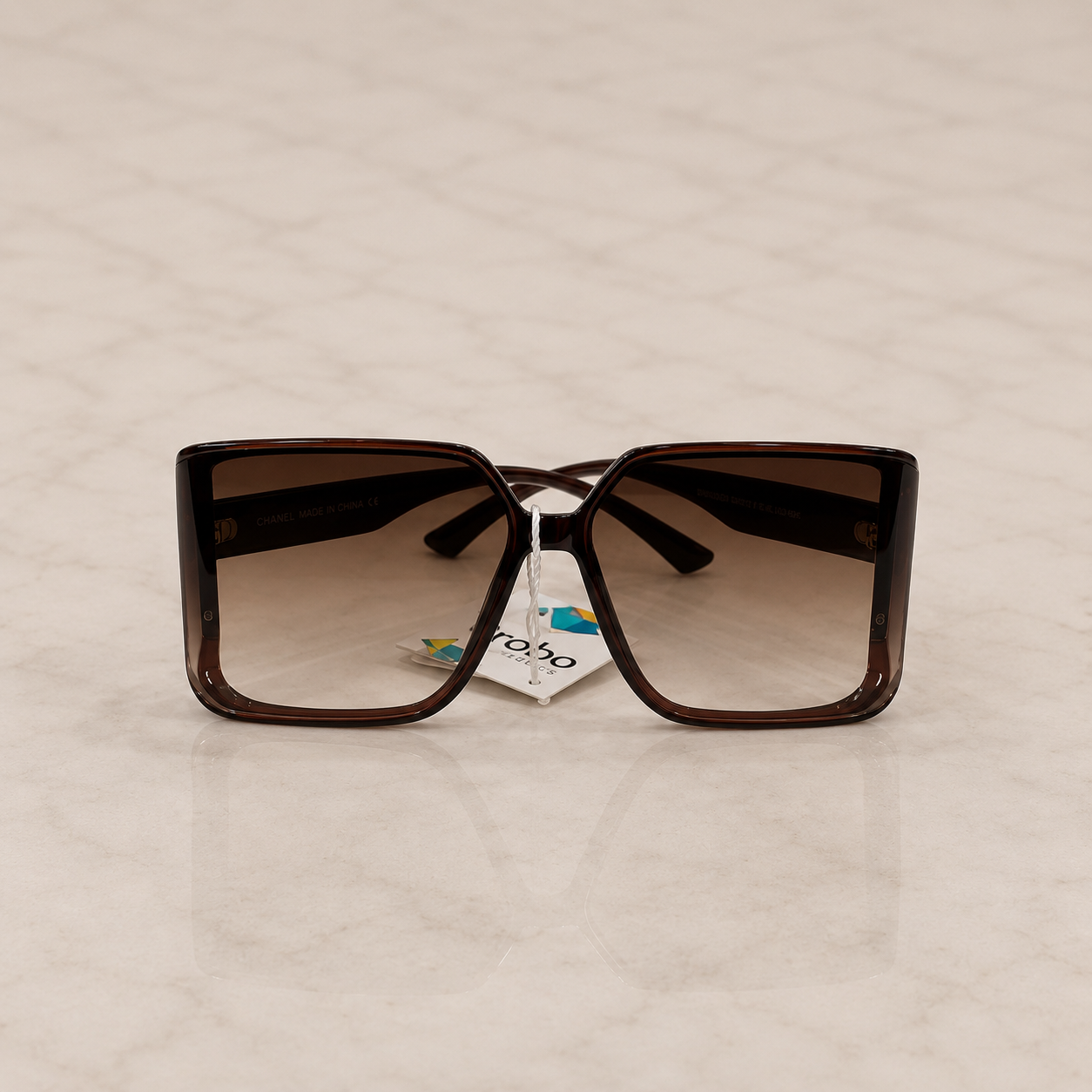 CHANEL Sunglasses Brown
