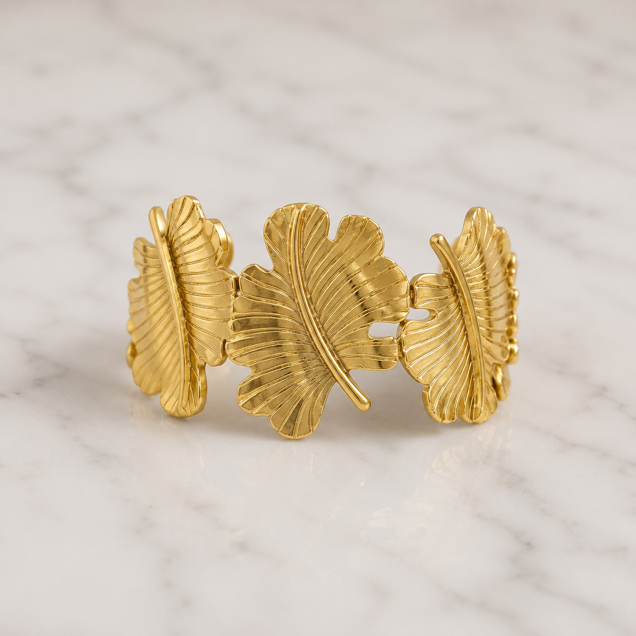 Gold Leaf Cuff Bracelet