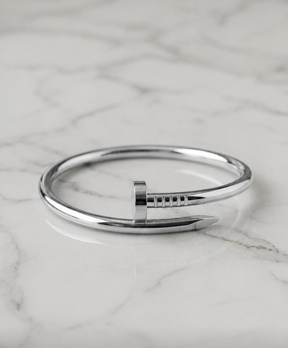 Silver Nail Cuff Bracelet