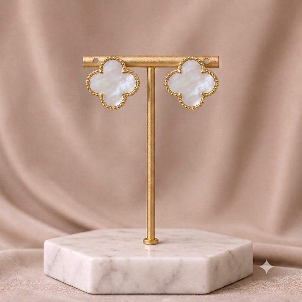 Van Cleef Earrings White