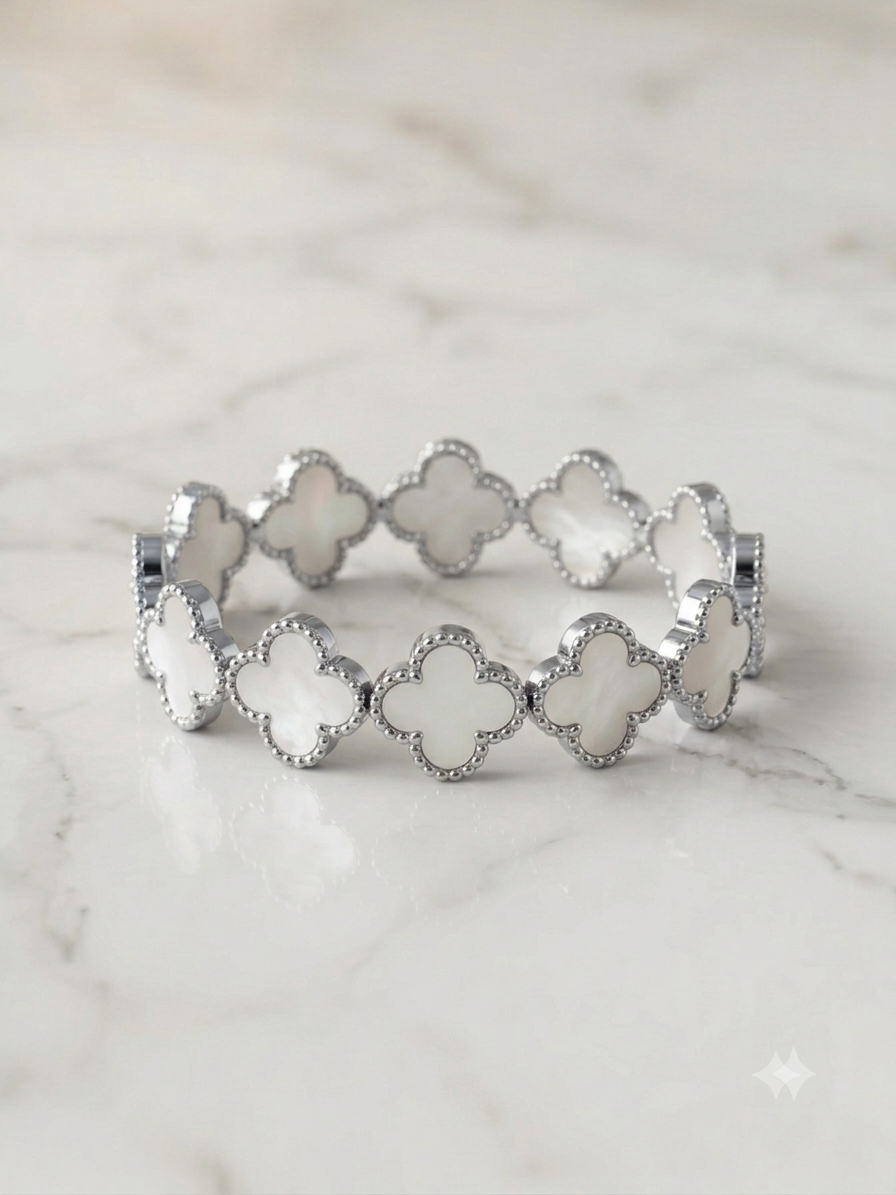 Van Cleef Sliver White Bracelet